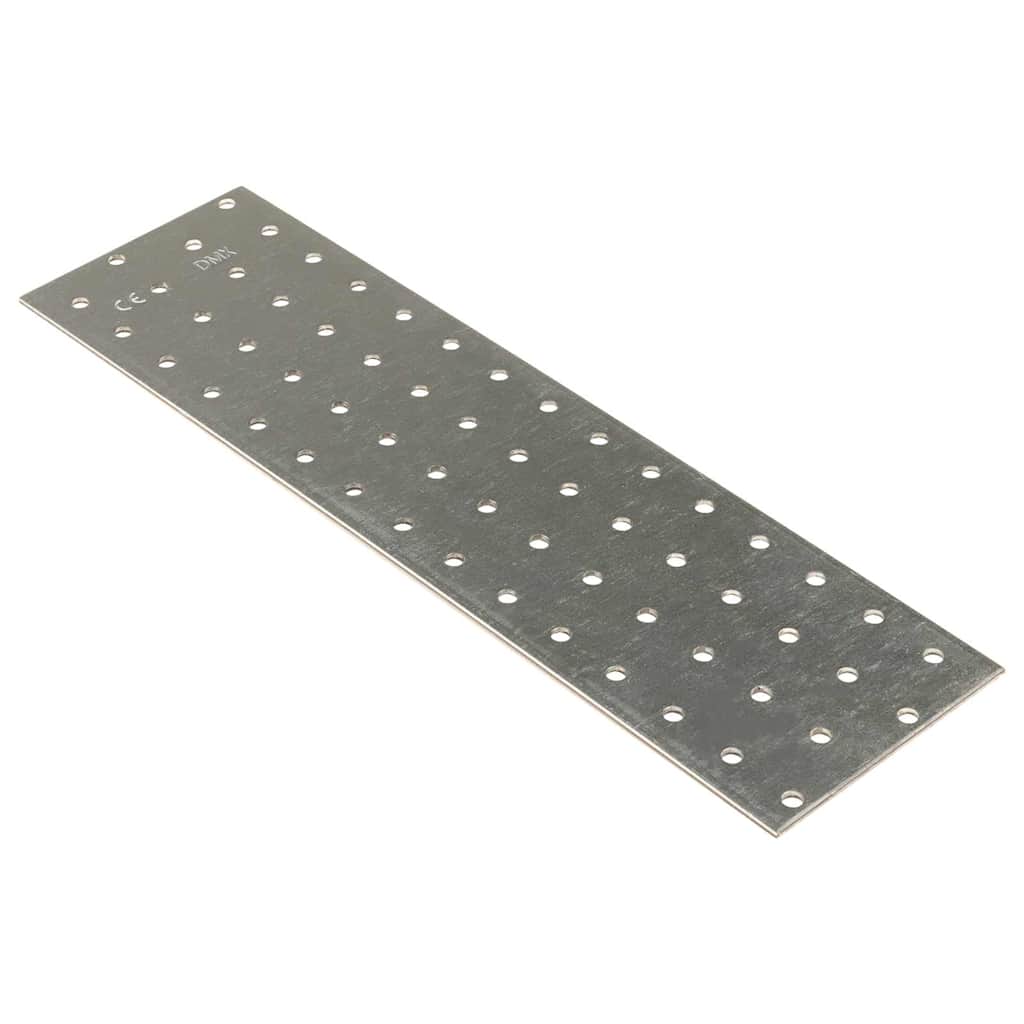 Piastre Forate 20 pz 2 mm 300x80 mm Acciaio Zincato