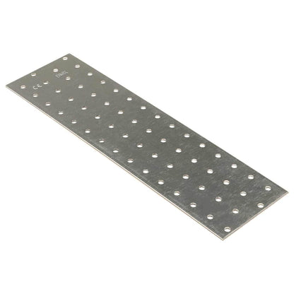 Piastre Forate 20 pz 2 mm 300x80 mm Acciaio Zincato
