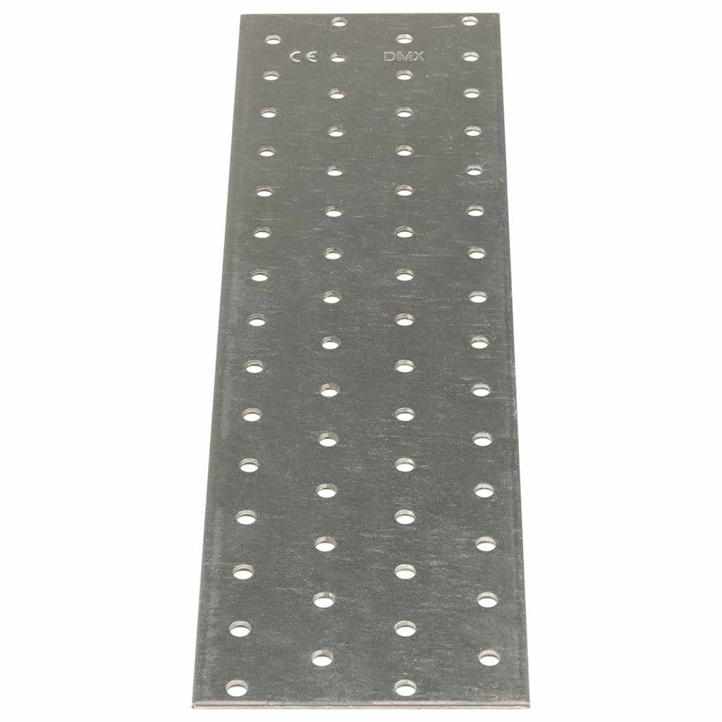 Piastre Forate 20 pz 2 mm 300x80 mm Acciaio Zincato