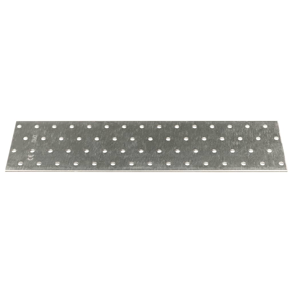 Piastre Forate 20 pz 2 mm 300x80 mm Acciaio Zincato