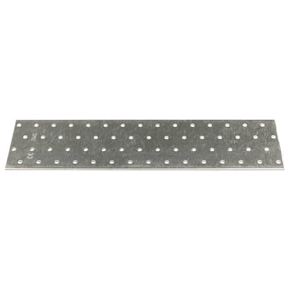 Piastre Forate 20 pz 2 mm 300x80 mm Acciaio Zincato