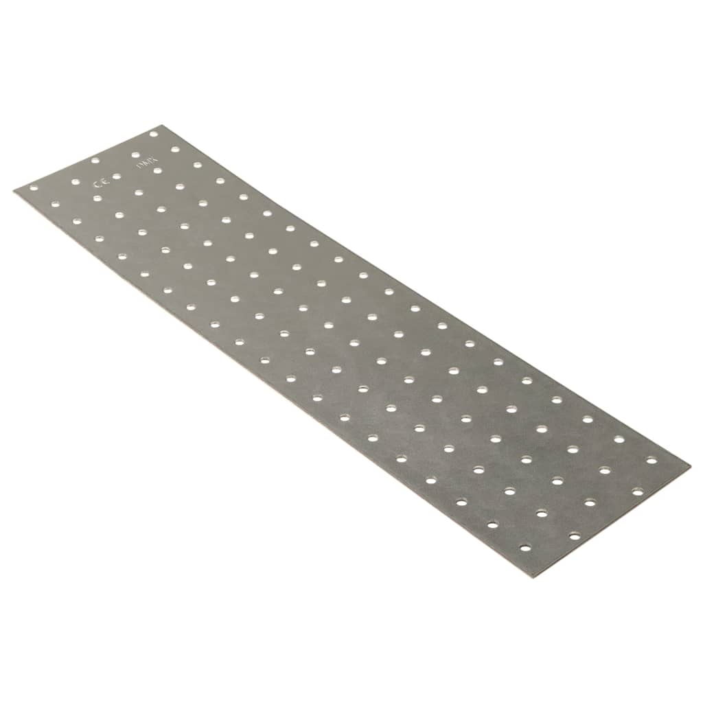 Piastre Forate 20 pz 2 mm 400x100 mm Acciaio Zincato