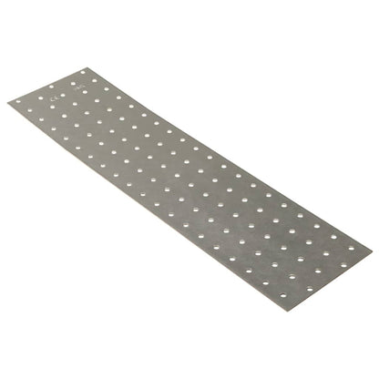 Piastre Forate 20 pz 2 mm 400x100 mm Acciaio Zincato