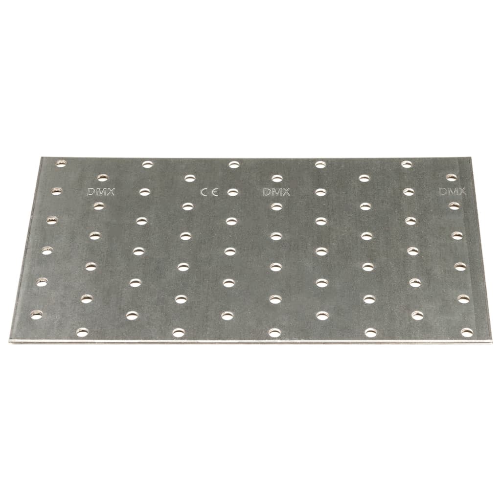 Piastre Forate 20 pz 2 mm 200x120 mm Acciaio Zincato