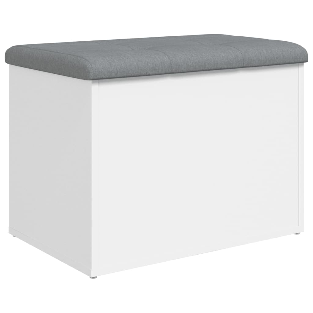 Panca Portaoggetti Bianca 62x42x45 cm in Legno Multistrato