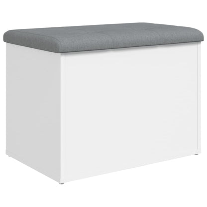 Panca Portaoggetti Bianca 62x42x45 cm in Legno Multistrato
