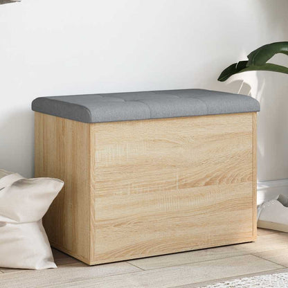 Panca Contenitore Rovere Sonoma 62x42x45 cm Legno Agglomerato