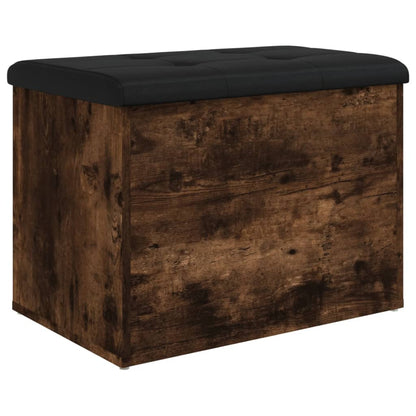 Panca Portaoggetti Rovere Fumo 62x42x45 cm Legno Multistrato