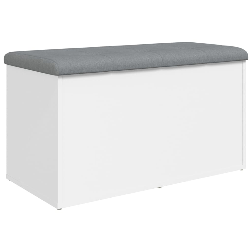 Panca Portaoggetti Bianca 82x42x45 cm in Legno Multistrato