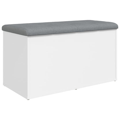 Panca Portaoggetti Bianca 82x42x45 cm in Legno Multistrato