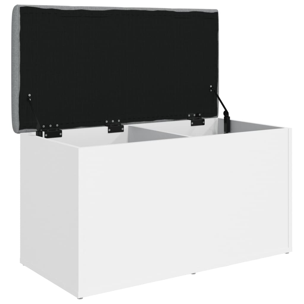 Panca Portaoggetti Bianca 82x42x45 cm in Legno Multistrato