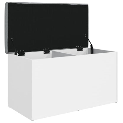 Panca Portaoggetti Bianca 82x42x45 cm in Legno Multistrato