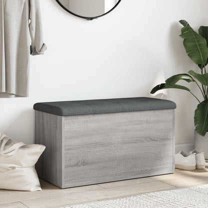 Panca Portaoggetti Grigio Sonoma 82x42x45 cm Legno Multistrato