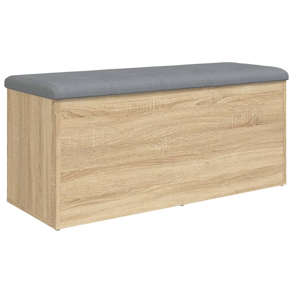 Panca Portaoggetti Rovere Sonoma 102x42x45 cm Legno Multistrato