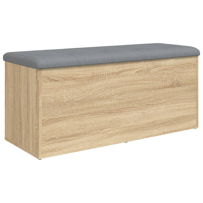 Panca Portaoggetti Rovere Sonoma 102x42x45 cm Legno Multistrato