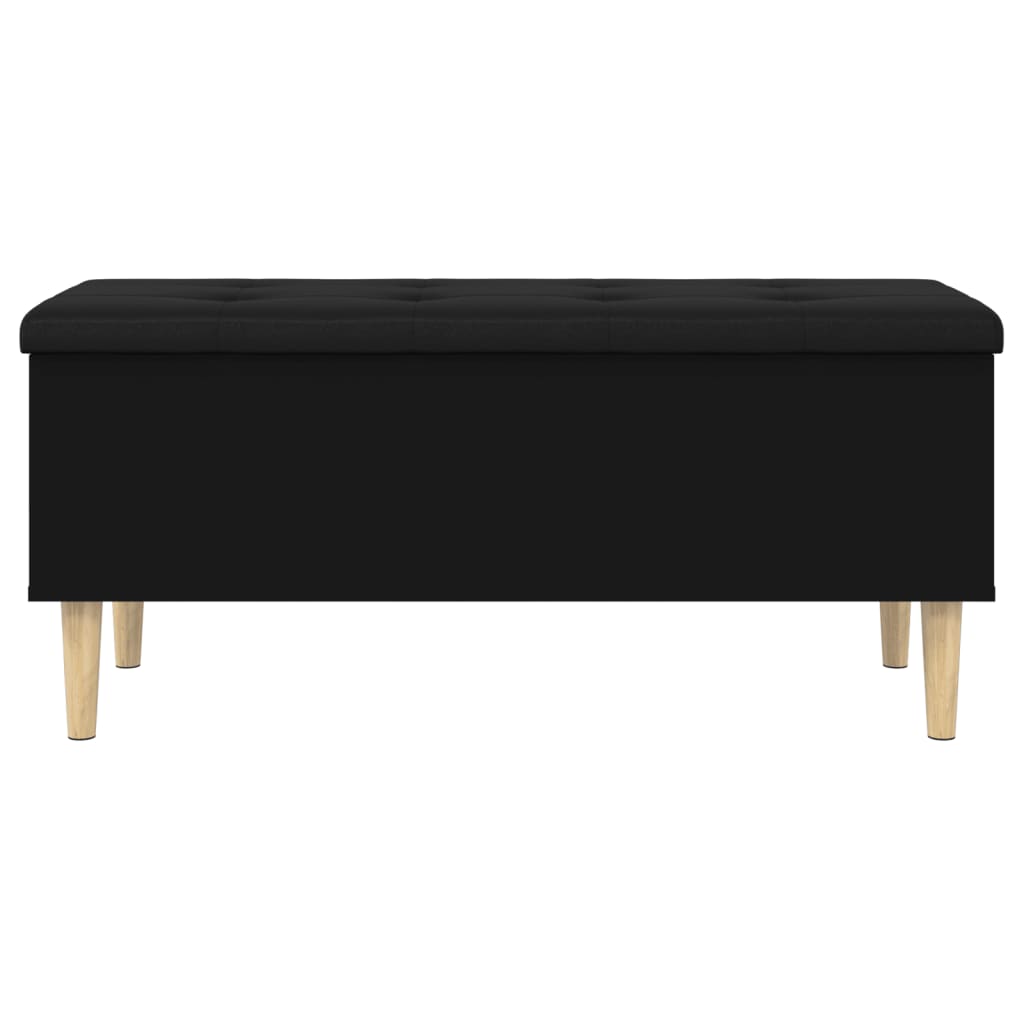 Panca Portaoggetti Nera 102x42x46 cm in Legno Multistrato