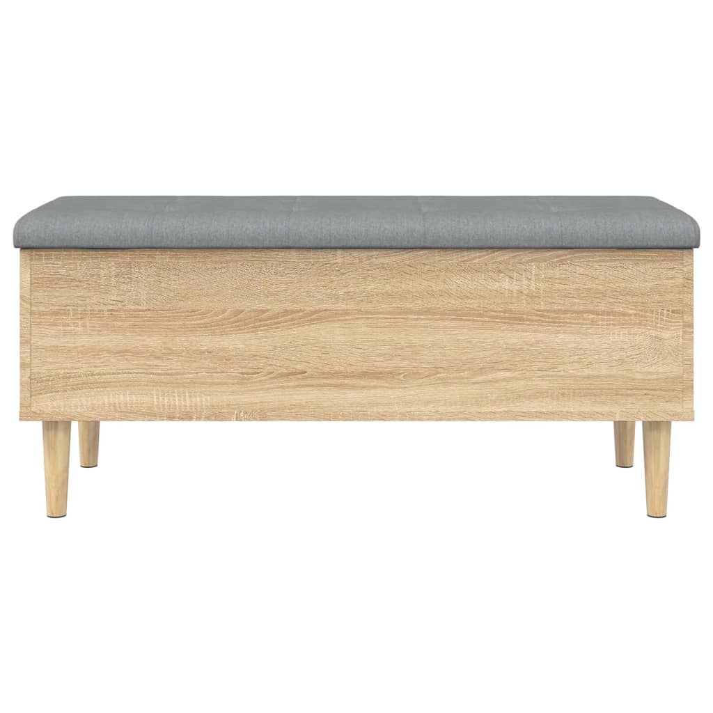 Panca Portaoggetti Rovere Sonoma 102x42x46 cm Legno Multistrato
