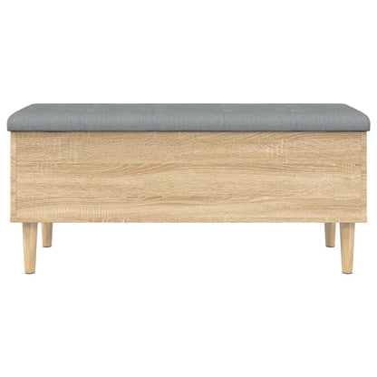 Panca Portaoggetti Rovere Sonoma 102x42x46 cm Legno Multistrato