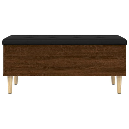 Panca Portaoggetti Rovere Marrone 102x42x46cm Legno Multistrato