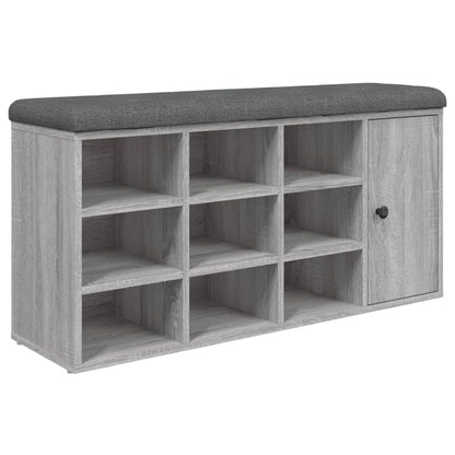 Panca Porta Scarpe Grigio Sonoma 102x32x50 cm Legno Multistrato