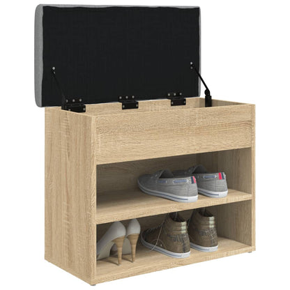 Panca Porta Scarpe Rovere Sonoma 62x32x50 cm Legno Multistrato