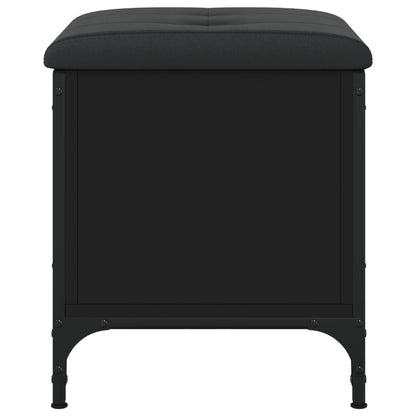 Panca Portaoggetti Nera 42x42x45 cm in Legno Multistrato