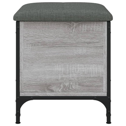 Panca Portaoggetti Grigio Sonoma 42x42x45 cm Legno Multistrato