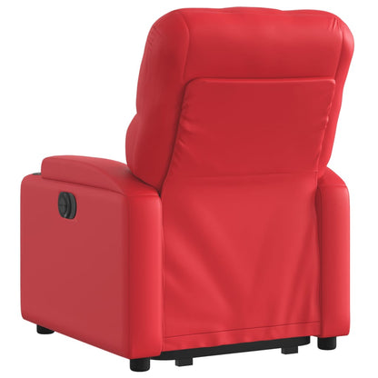 Poltrona Alzapersona Reclinabile Rosso in Similpelle