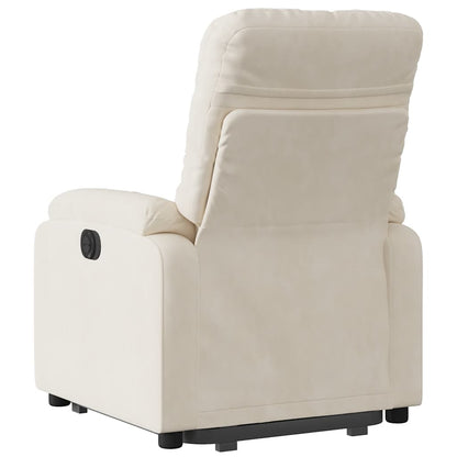 Poltrona Alzapersona Reclinabile Elettrica Beige in Microfibra