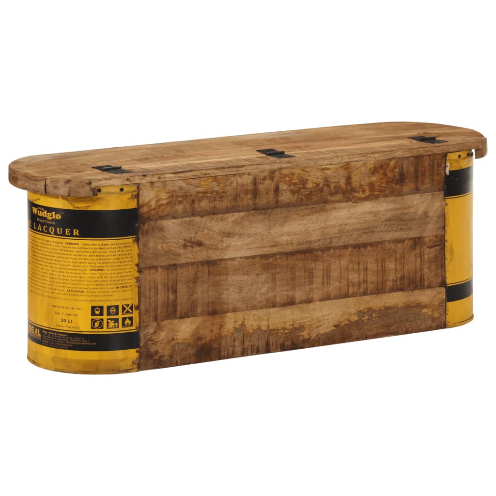 Panca Portaoggetti/Credenza 120x30x40cm Legno Massello Recupero