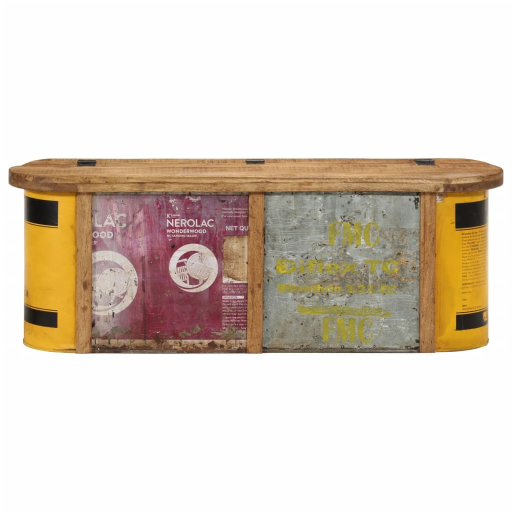 Panca Portaoggetti/Credenza 120x30x40cm Legno Massello Recupero