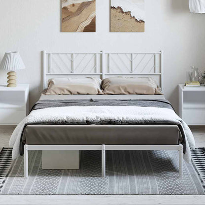 Giroletto con Testiera Metallo Bianco 135x190 cm
