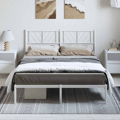 Giroletto con Testiera Metallo Bianco 150x200 cm