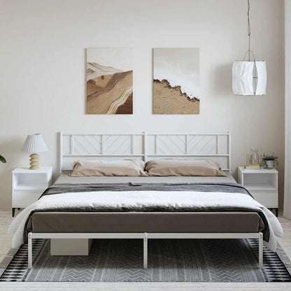 Giroletto con Testiera Metallo Bianco 183x213 cm
