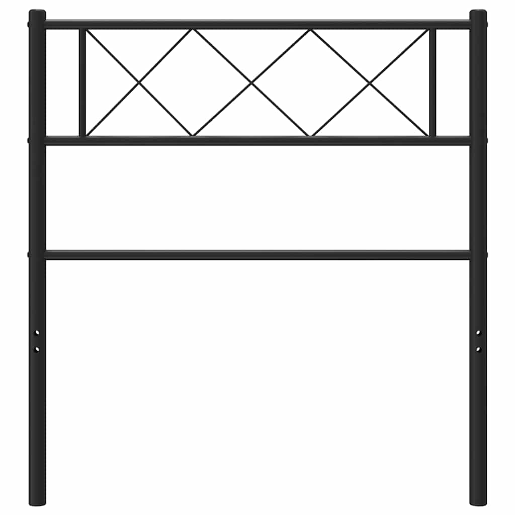Testiera di Ricambio in Metallo Nero 90 cm