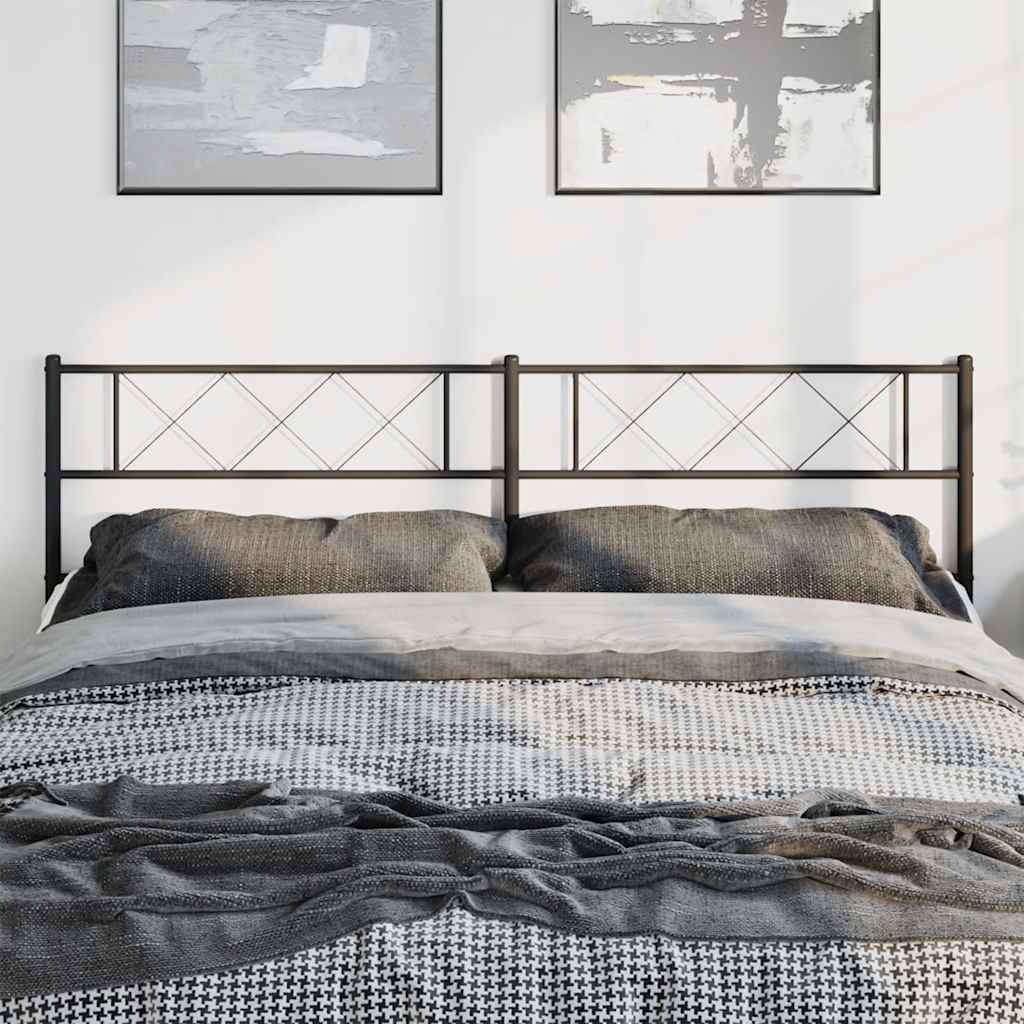 Testiera di Ricambio in Metallo Nero 180 cm