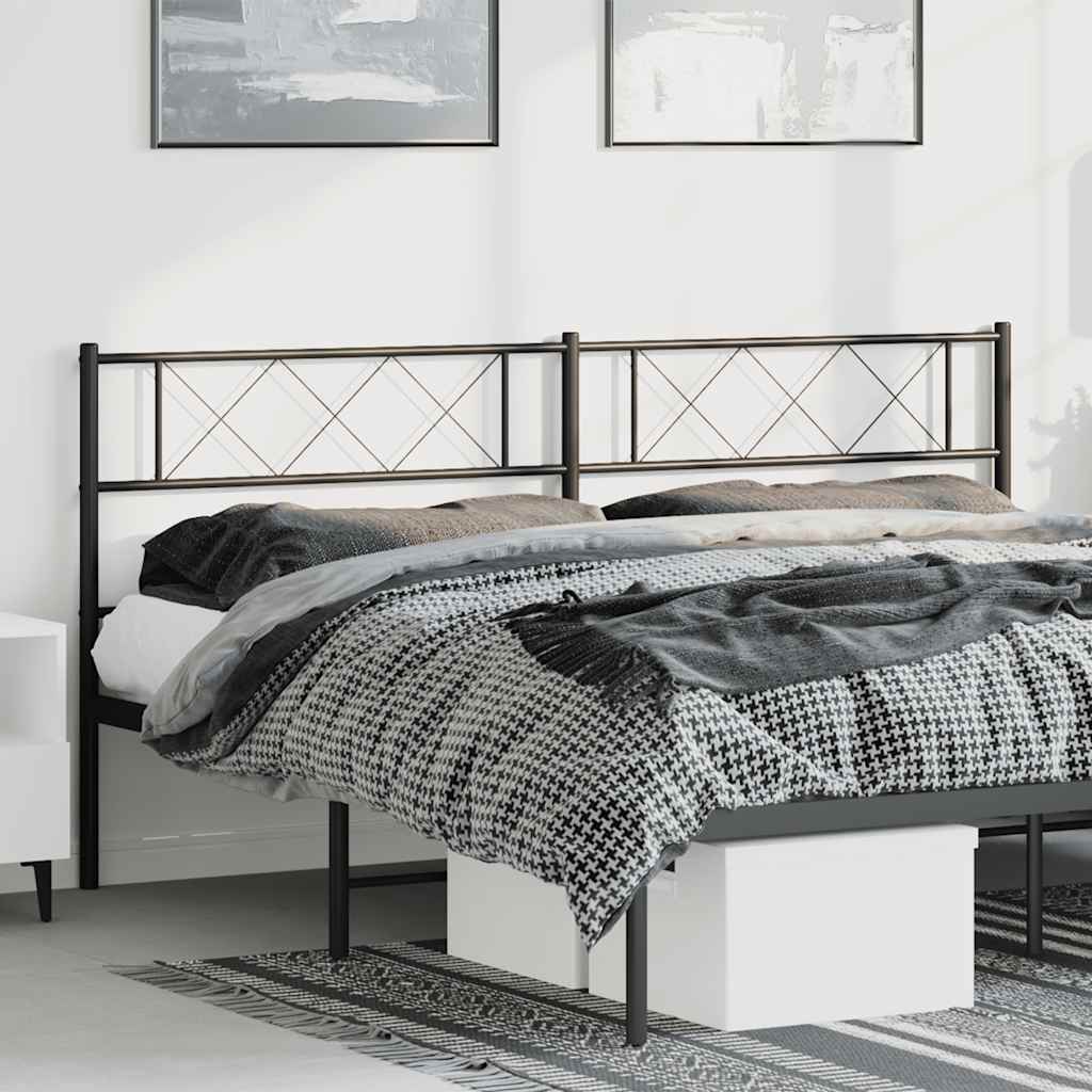 Testiera di Ricambio in Metallo Nero 180 cm