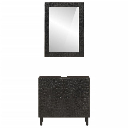 Set Mobili da Bagno 2pz in Legno Massello di Mango