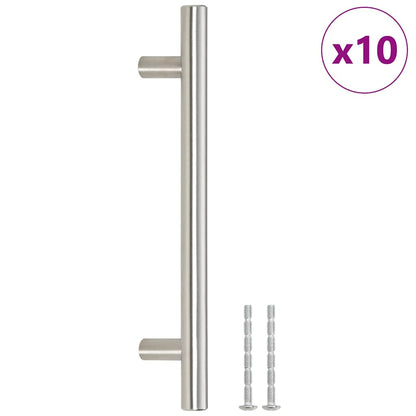 Maniglie per Mobili 10pz Argento 128mm in Acciaio Inox