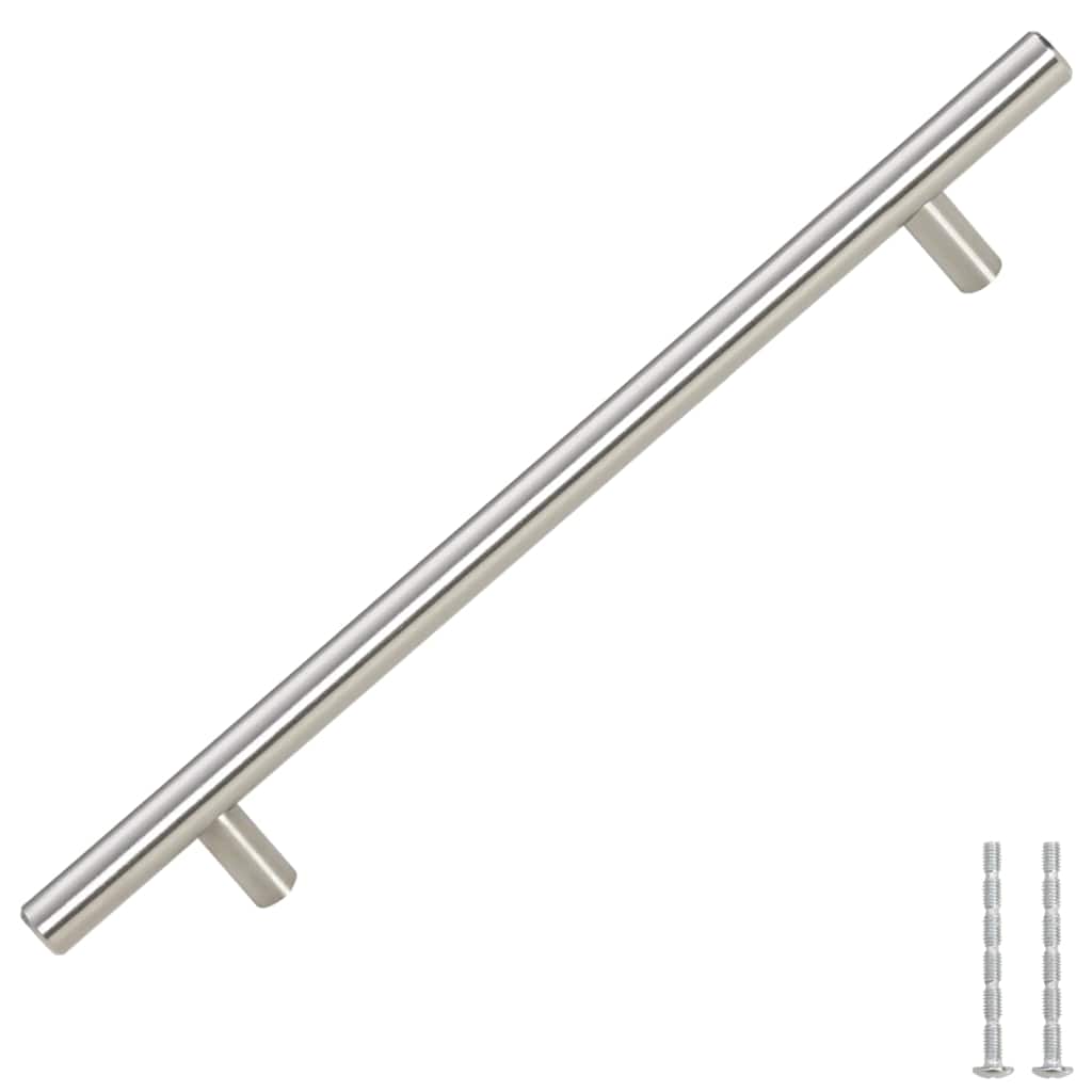 Maniglie per Mobili 5pz Argento 192mm in Acciaio Inox