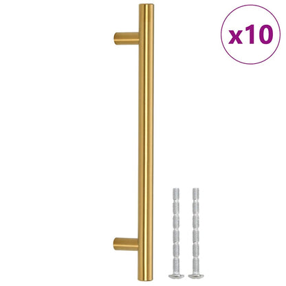 Maniglie per Mobili 10pz Oro 160mm in Acciaio Inox