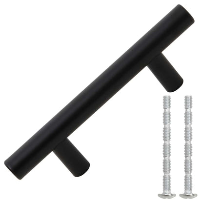 Maniglie per Mobili 10pz Nere 64mm in Acciaio Inox