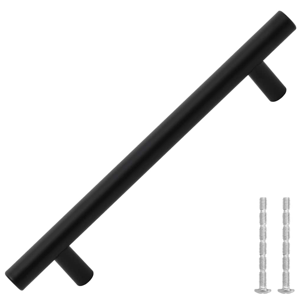 Maniglie per Mobili 10pz Nere 128mm in Acciaio Inox