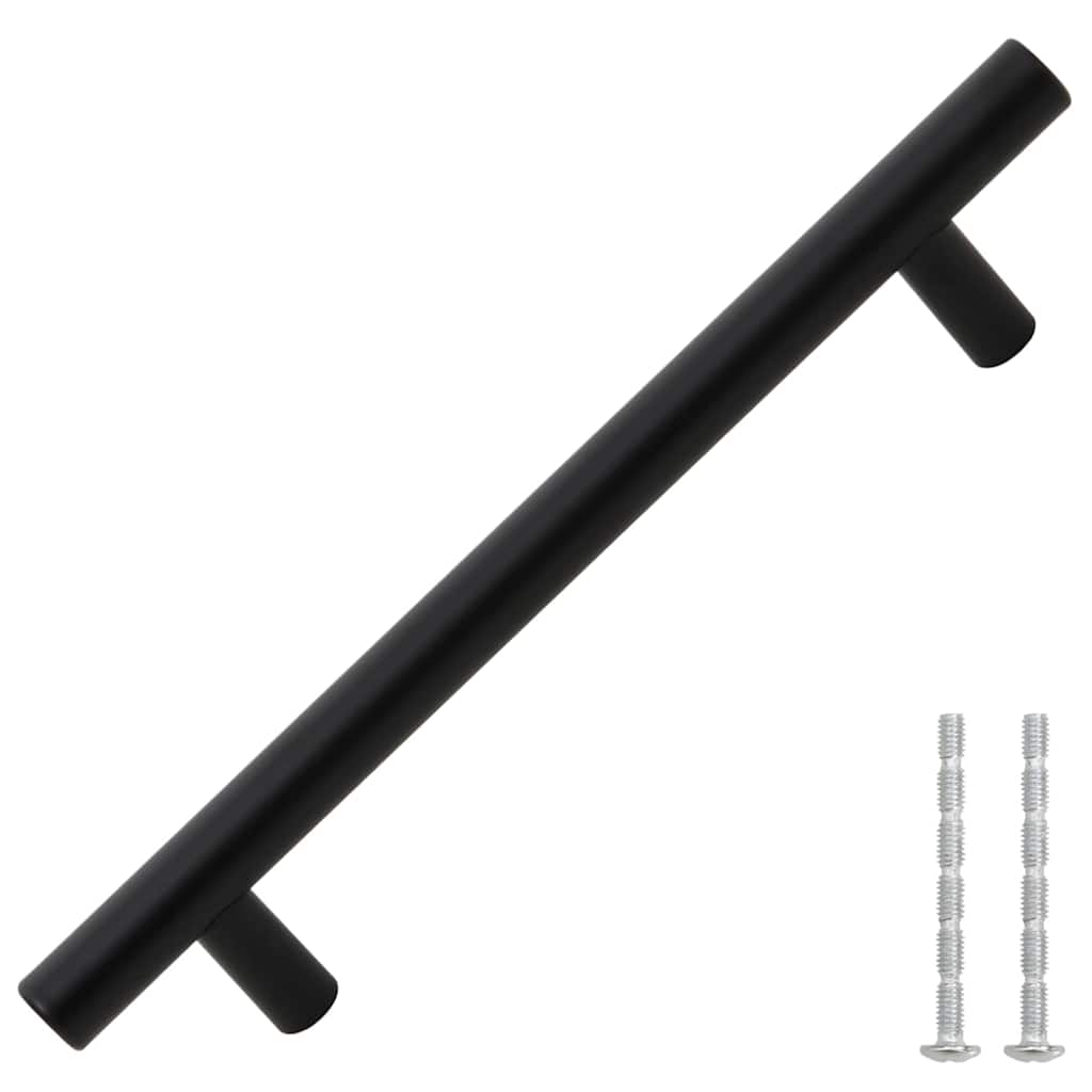Maniglie per Mobili 10pz Nere 160mm in Acciaio Inox