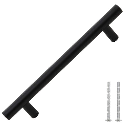 Maniglie per Mobili 10pz Nere 160mm in Acciaio Inox