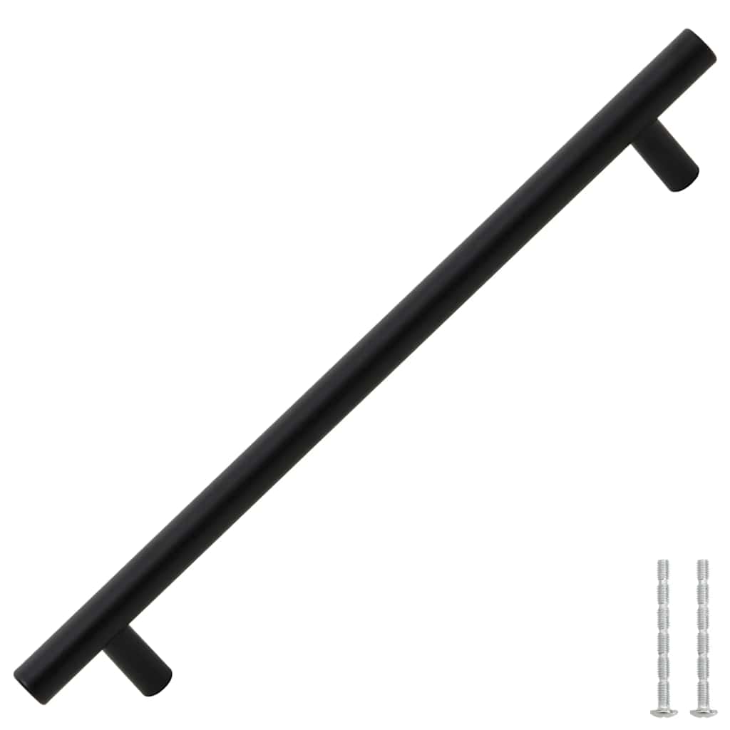 Maniglie per Mobili 5pz Nere 192mm in Acciaio Inox