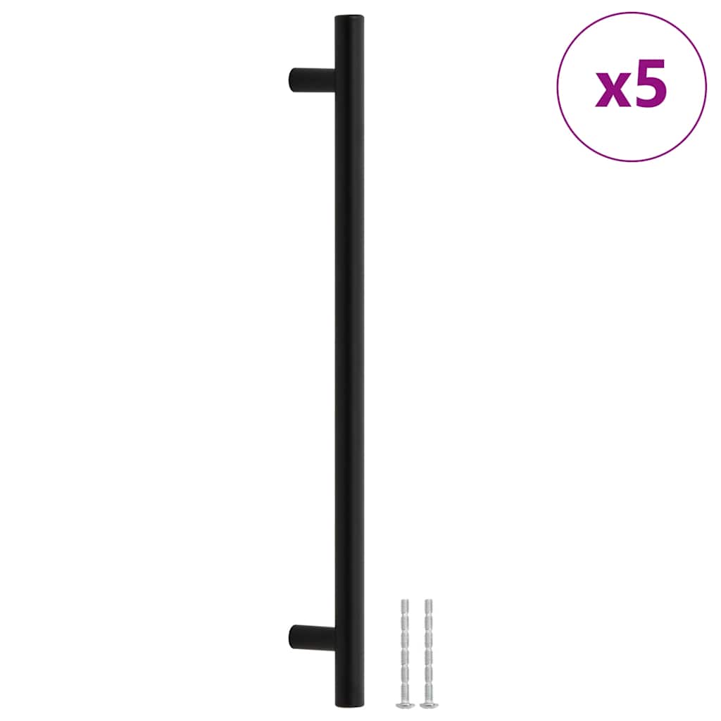 Maniglie per Mobili 5pz Nere 224mm in Acciaio Inox