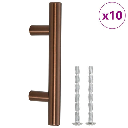 Maniglie per Mobili 10pz Bronzo 64mm in Acciaio Inox