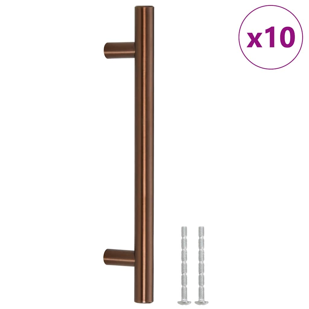 Maniglie per Mobili 10pz Bronzo 128mm in Acciaio Inox