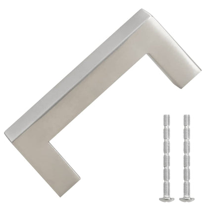 Maniglie per Mobili 10pz Argento 64mm in Acciaio Inox